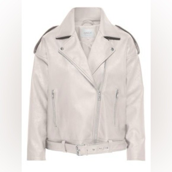 SOLD. Faux Leather Biker Jacket - Picture 5 of 6